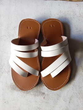 African Kids Maasai Sandals/Leather plain/Flat sandals