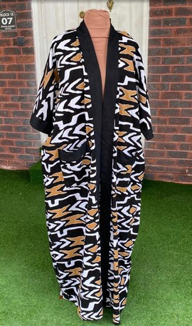 African print kimono, Mudcloth Kimono Duster for Women, Bogoan Print Kimono Jacket for Women