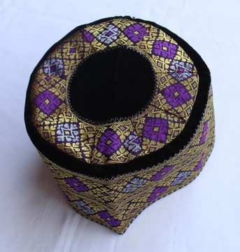 Colorful Traditional Woven Velvet Cap, Taqiyah, Hausa Cap, Mallam Cap, Fulani Hat,