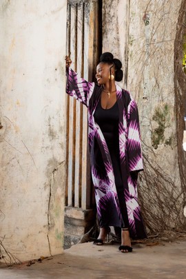 Kimono fluide « Purple Queen »