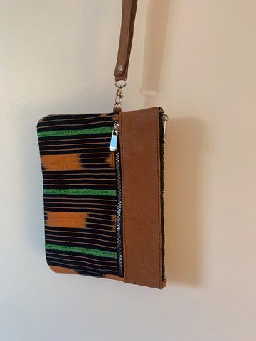 Woven loincloth and leather pouch