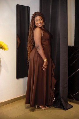 Robe Kassia marron