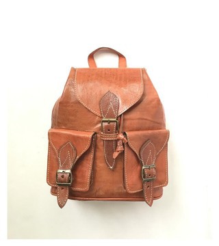 Genuine leather backpack