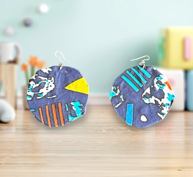 Wax disc earrings