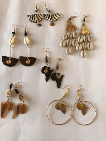 6 Brass earrings/wholesale brass earring/brass jewelry/bone earrings/gift for her
