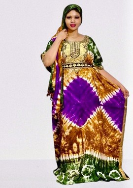 Magnificent maxi boubou with its shawl