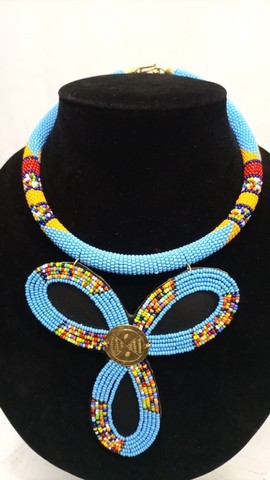 Collier femme perlé, tour de cou Maasai, collier de perles africaines, collier moderne