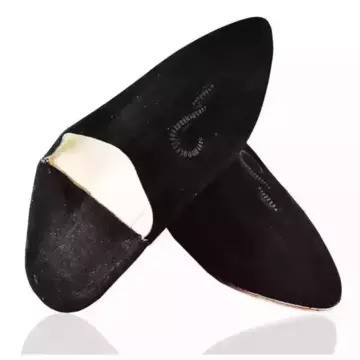 Slippers in original black leather handmade for men