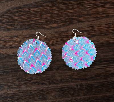 Wax disc earrings
