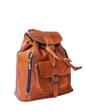 100% handmade high quality genuine leather backpack.