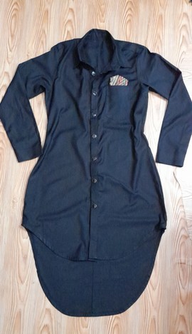 Black Asymmetrical shirt dress