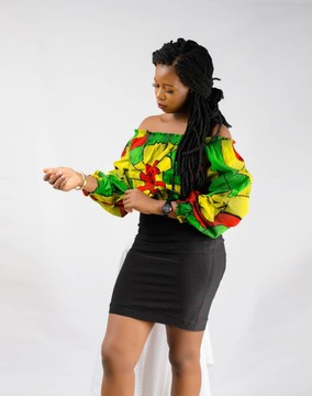 crop top with elastic African print collar| Ankara Top| Ankara Dress| Gifts For Her