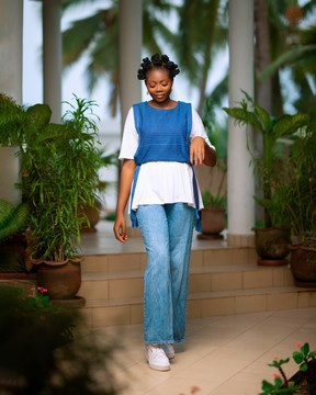 Gilet Kanvô bleu