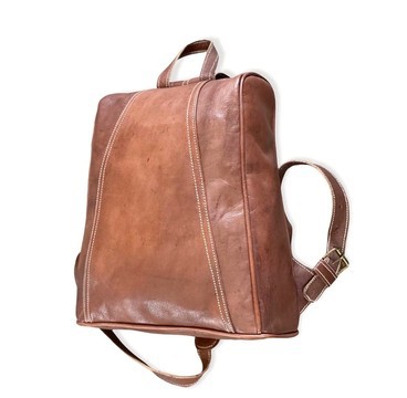 100% handmade high quality genuine leather backpack.