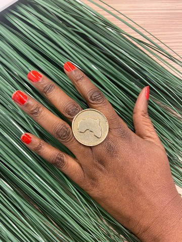Beautiful bronze ring "Mama lova"