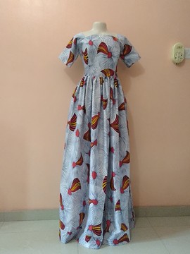 Omana African Print Maxi Dress, African Maxi Dress