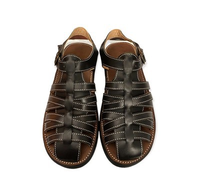 Sandale en vrai cuir Marron mode homme de très haute qualité