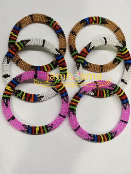 Set of six, African beaded Bracelet for women,Native masai Zulu bracelet