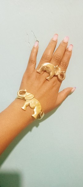 Elephant jewellery, African bracelet,set jewellery, handmade ring.