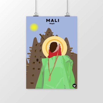 Affiche Murale-Mali, Mopti