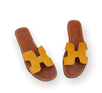 Sandale en cuir véritable haute qualité fait main mode femme