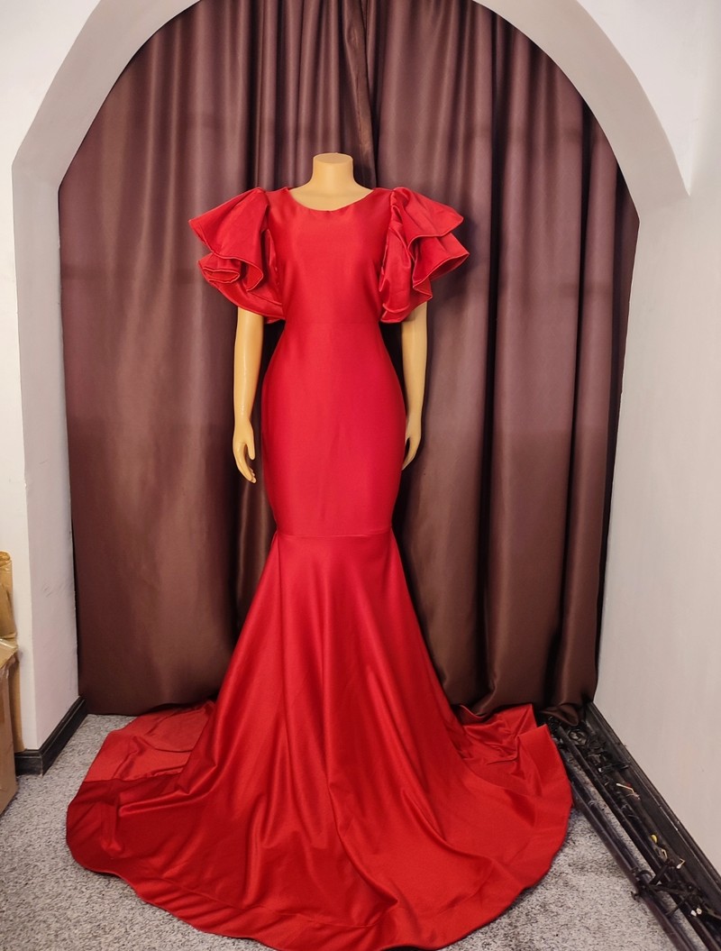 strapless open back dress A-line Orange Modest Formal Long Women Evening Prom Dresses fg4780 –  formalgowns