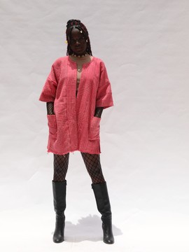 Pink Frequency Bogolan Cloak (Pre-Order)