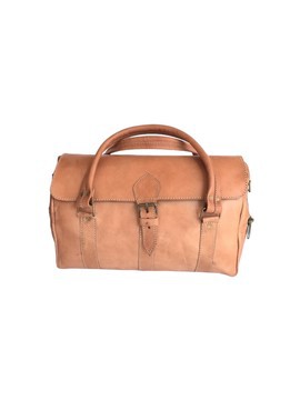 Handmade genuine leather travel bag with shoe compartment - Large weekend bag
