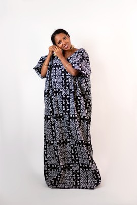 Tiwa Long Kaftan/ Boubou | Rich Aunty Tye and dye| African style Gown|Gifts For Her