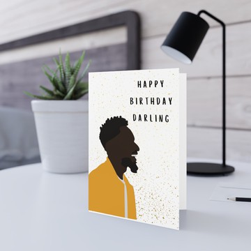 Happy Birthday Darling Card | Birthday Card for Him, Dad, Son, Husband or Boyfriend