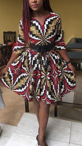 Optical effect dress