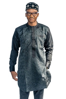 Half Collar Dress Shirt, African Men Shirt, African Clothing, Wandizi Shirt