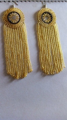 Boucles d'oreilles de perles africaines avec glands, boucles d'oreilles à franges, boucles d'oreilles élégantes, boucles d'oreilles colorées, boucles d'oreilles Boho