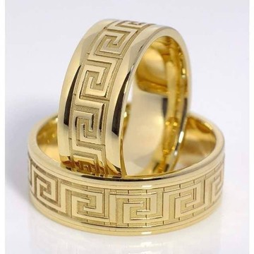 18karat Gold Plated Unity Rings Pair,(18k)GP