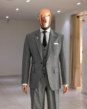 A Prince Of Wales Check Business Suit.