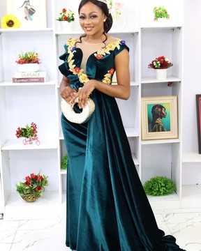 Long velvet evening dress, wedding dresses, prom gowns