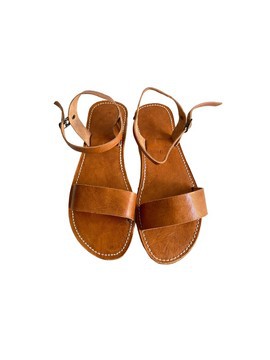 Sandale en cuir véritable haute qualité fait main mode femme