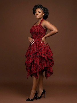 Asymmetrical handkerchief dress