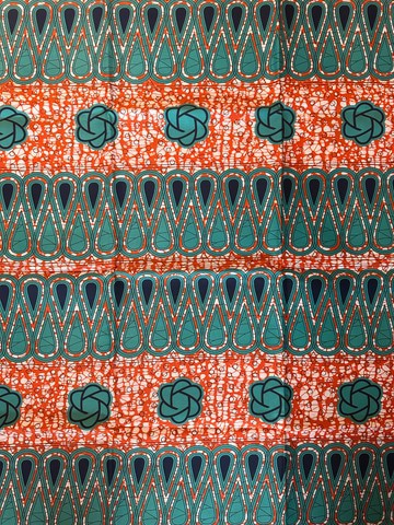 Smooth cotton African wax fabric
