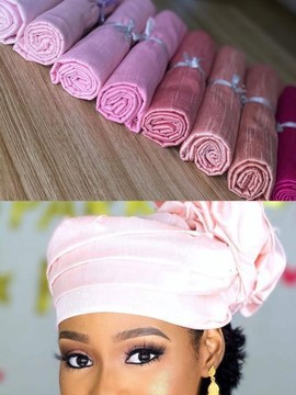 African Raw Silk Headwrap/ 2 Yards/ Raw Silk Gele