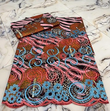Embroidery Grand Glitter Super wax Vlisco/ Ankara Print
