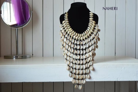 African Tribal Cowrie Shells necklace