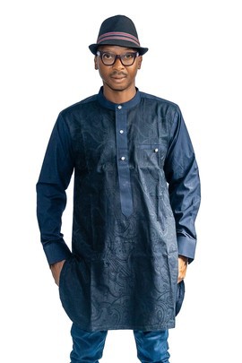 Half Collar Dress Shirt, African Men Shirt, African Clothing, Wandizi Shirt