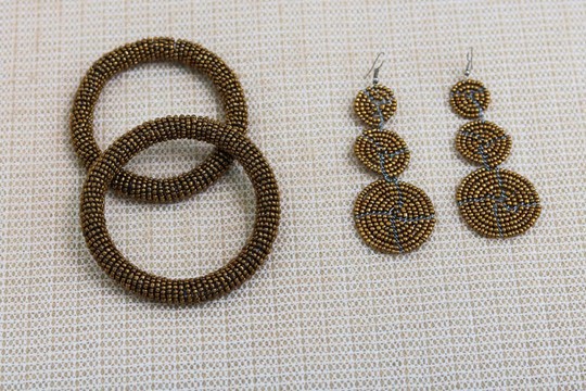 African Beaded jewelry, Beaded earrings and bracelets, Elegant earrings, Boho earrings