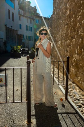Pantalon Sama – Lin Naturel Bogolan (Mali)