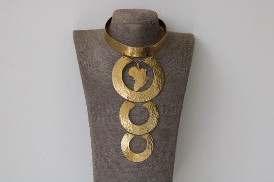 African Brass necklace, Christmas gift for her, Tribal necklace, Moms gift, One size fits all