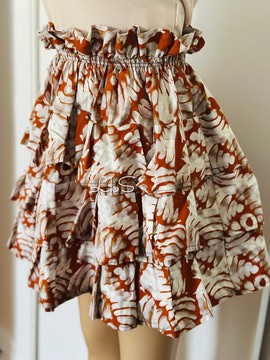 INAYA Skirt - midi skirt 100% cotton adiré