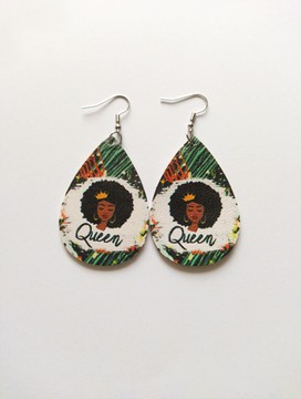 Boucles d'oreilles cuir African Queen