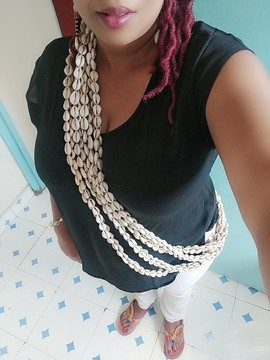Collier Ethnique Africain En Os Avec Spirales - Couleur Ivoire - Occasion Bon État