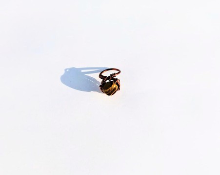 Copper Ring - Tiger's Eye